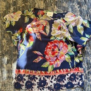 Maeve Gardenia Floral Silk Blouse